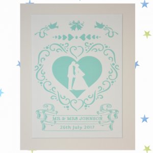 Personalised Wedding Papercut, Anniversary Gift