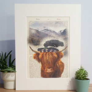 ANTHROPOMORPHIC HIGHLAND COW PRINT