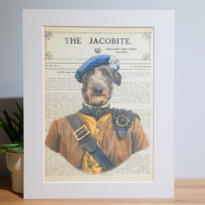ANTHROPOMORPHIC DEERHOUND PRINT