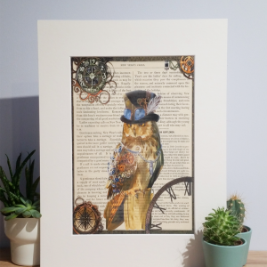 ANTHROPOMORPHIC OWL PRINT