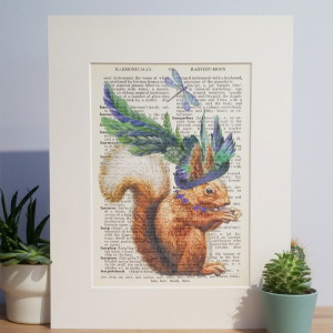 ANTHROPOMORPHIC SQUIRREL PRINT