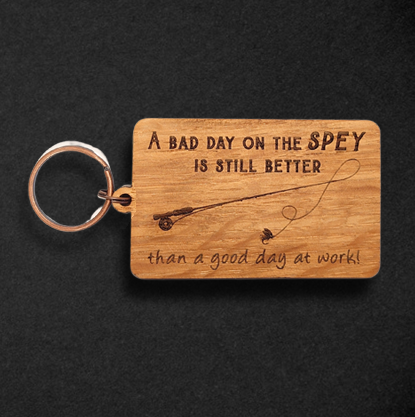 A bad day…on the Spey Cask Wood Keyring