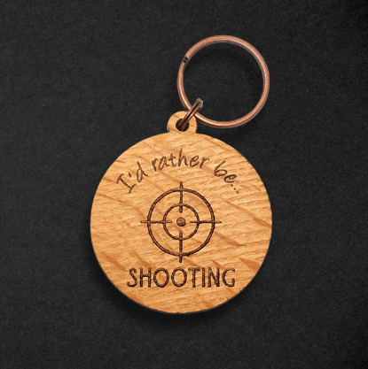 I’d rather be…Shooting Cask Wood Keyring