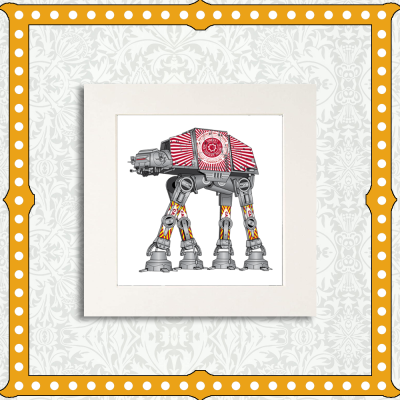 AT-AT Mounted Print