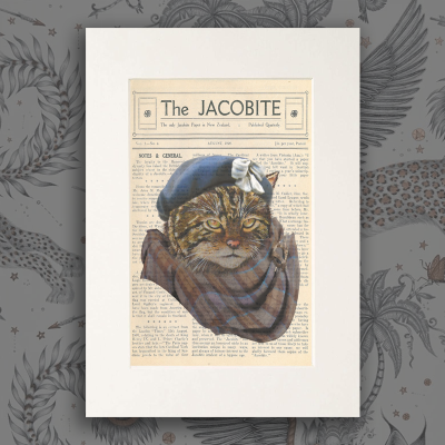 Jacobite Cat Book Print