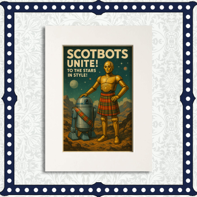 Scotbots Unite Mounted Print