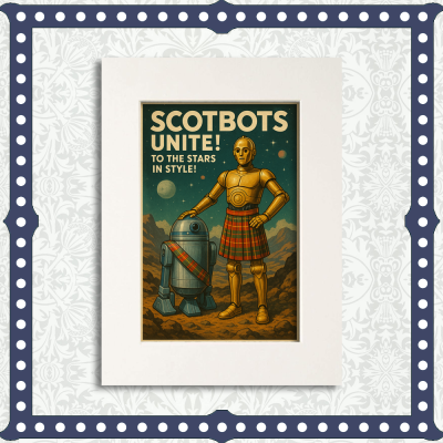 Scotbots Unite Mounted Print