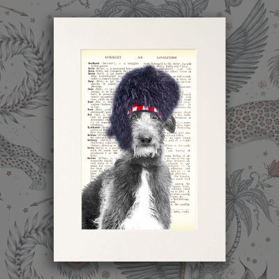 Deerhound In A Bearskin Book Print