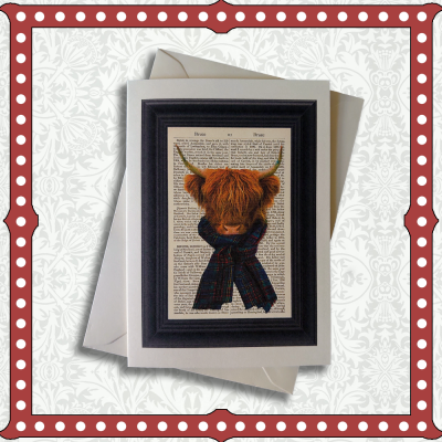 Highland Cow In A Scarf
