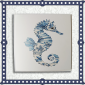 Blue & White Seahorse