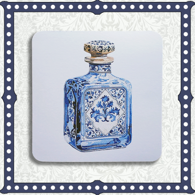 Blue & White Perfume Bottle